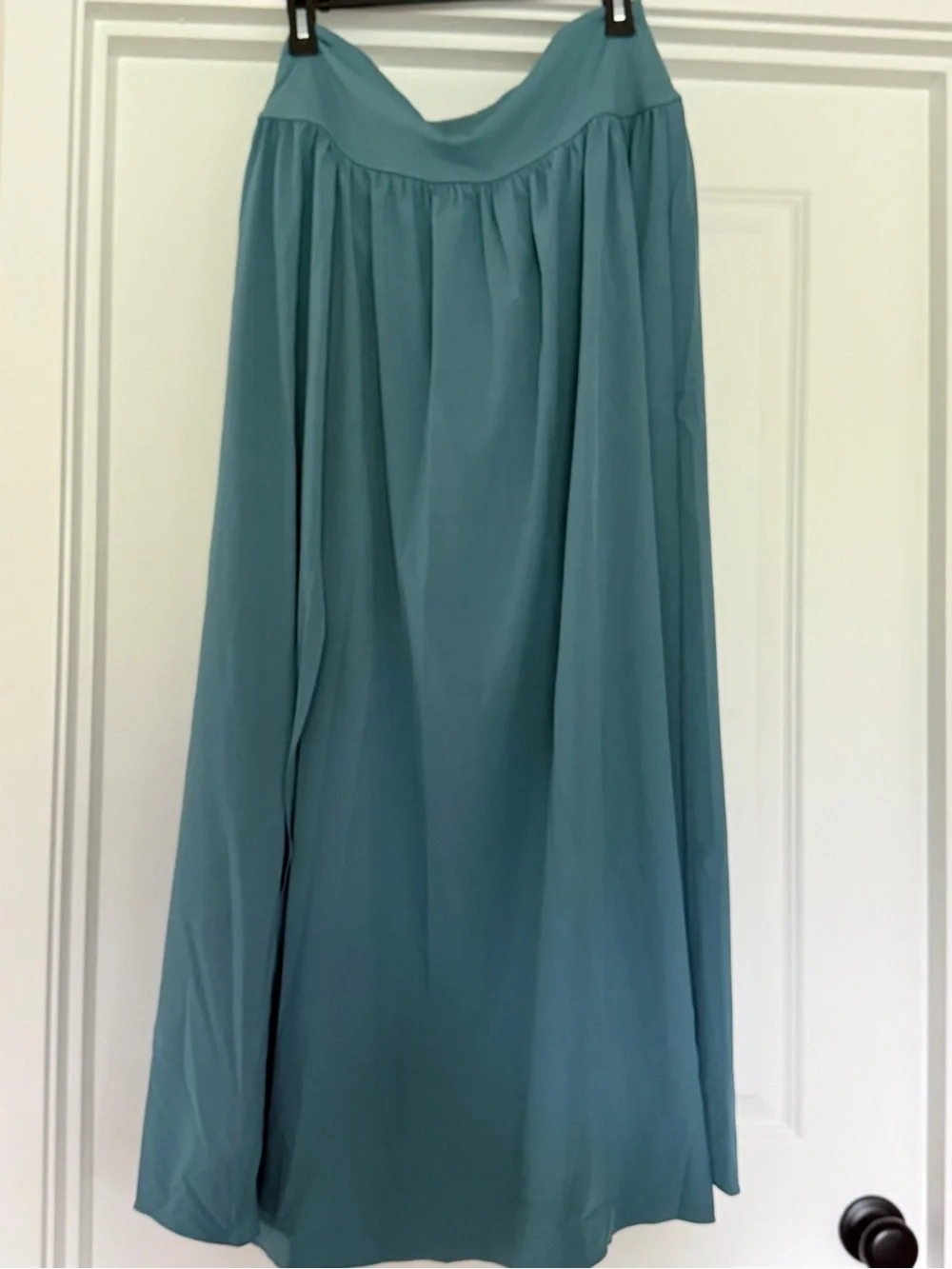 HALARA Teal Maxi Skirt - Flowing A-Line Silhouette - Picture 1 of 5